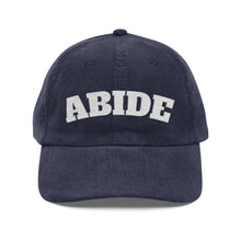Load image into Gallery viewer, ABIDE Embroidered Corduroy Cap
