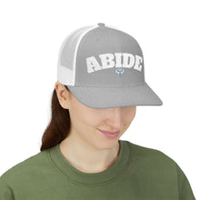 Load image into Gallery viewer, ABIDE: Embroidered Snapback Trucker Cap
